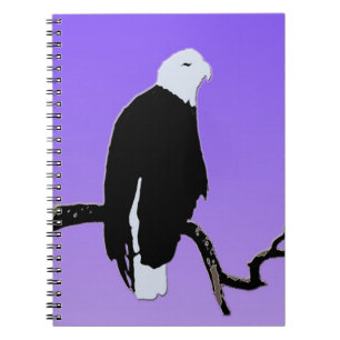 Carnet Bald Eagle at Sunset - Art original de la faune