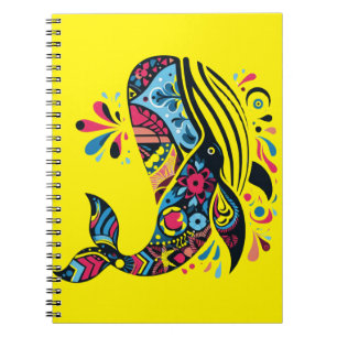 Carnet Baleine à bosse colorée