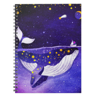 Carnet Baleine magique : Nuit Océanique Noire
