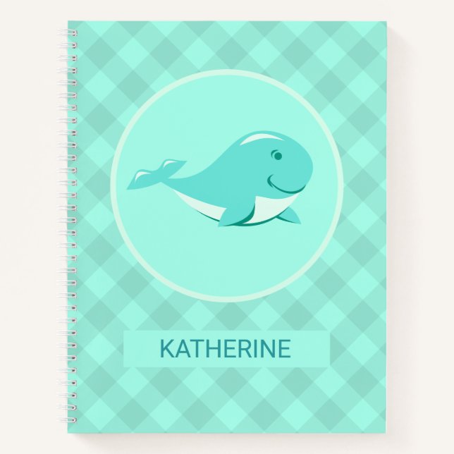 Carnet Baleine Souriante Retour À L'École (Devant)