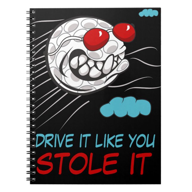 Carnet Balle de golf volante avec lunettes de soleil et c (Devant)