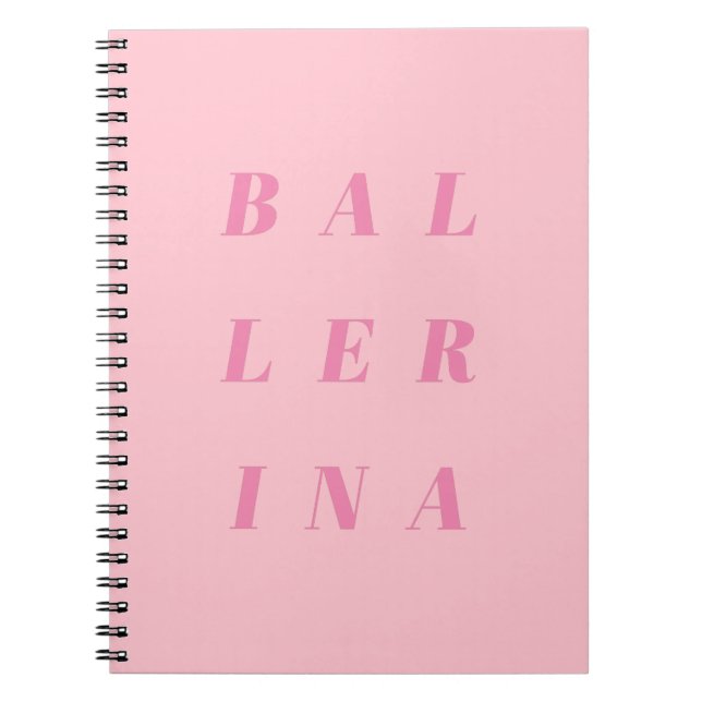 Carnet Ballerina rose Conception de texte pour danseurs d (Devant)