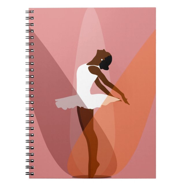Carnet Ballerine noire ballerine américaine africaine (Devant)