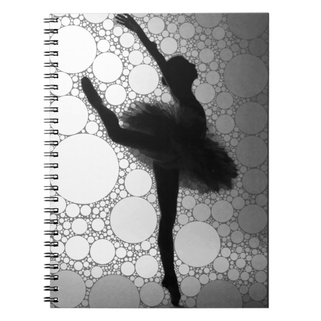 Carnet Ballet Black Blanc Danse Ballerina (Devant)