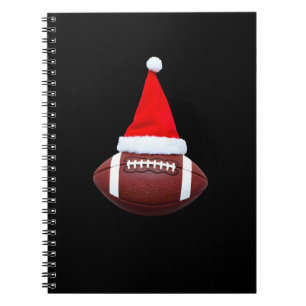 Carnet Ballon de football américain de Noël avec chapeau