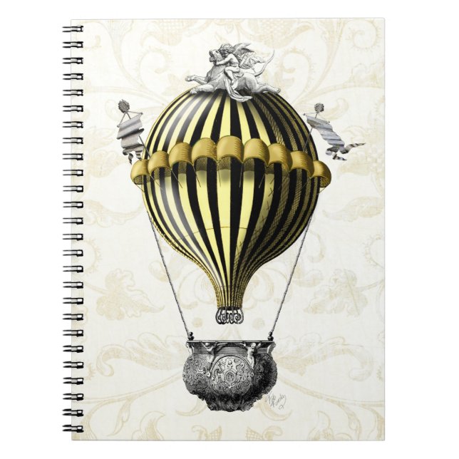 Carnet Ballotte baroque Noir Jaune (Devant)