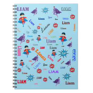 Carnet Bam Pow Superhero Mot Cloud Nom Collage