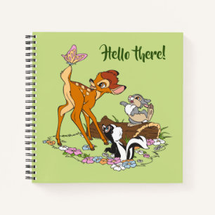 Carnet Bambi Avec Papillon Sur La Queue