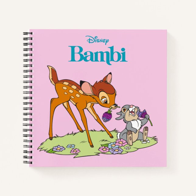 Carnet Bambi & Thumper Manger Fleurs de trèfle (Devant)