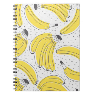 Carnet Bananes fraîches dessinées à la main arrière - pla