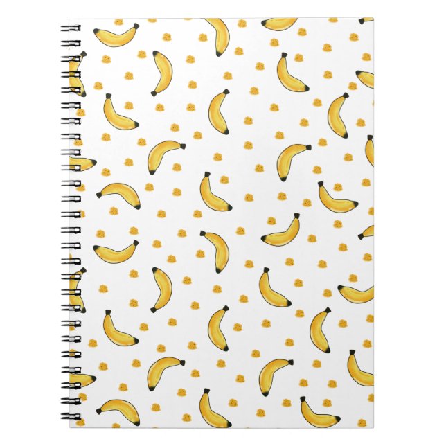 Carnet Bananes mignonnes - sans fil - Motif de fruits (Devant)