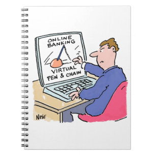 Carnet Bancaire en ligne Humour Funny Bank Cartoon client