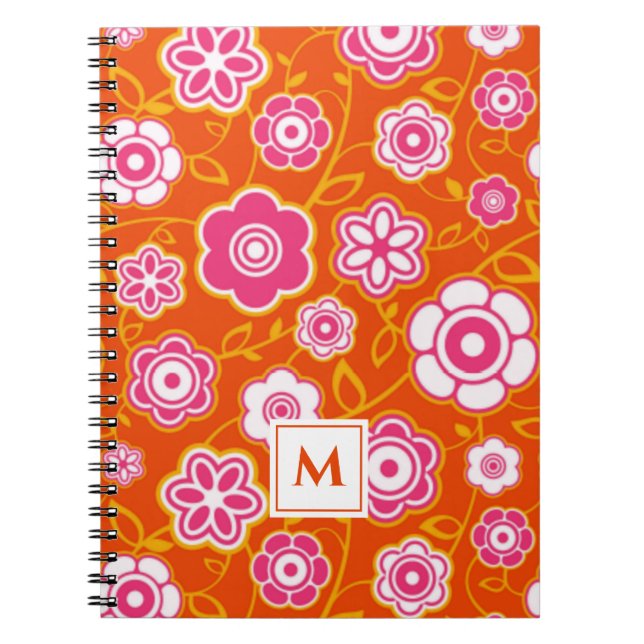 Carnet Bandana florale Imprimer Monogramme (Devant)