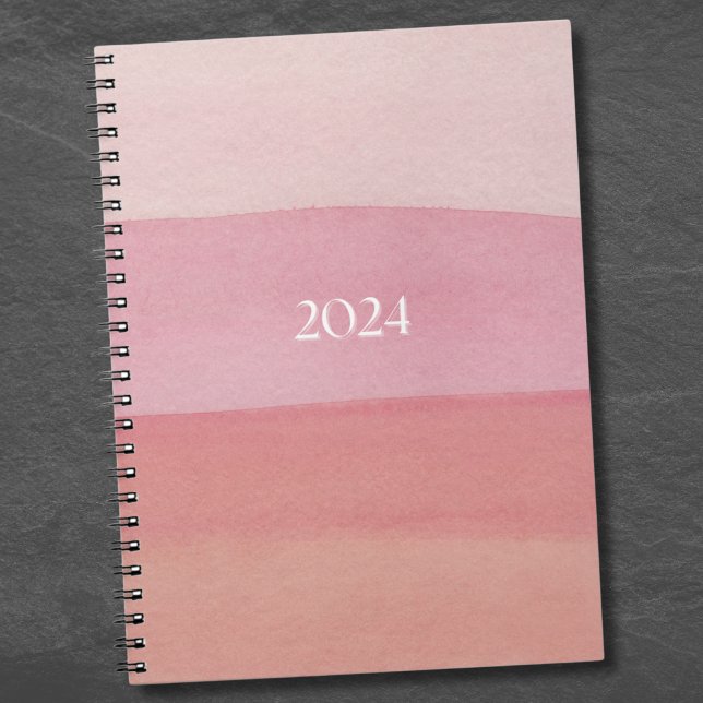 Carnet Bande d'aquarelle rose (Pink Watercolor Stripe notebook)