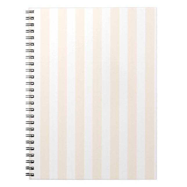 Carnet Bande de bonbons beige et blanche (Devant)