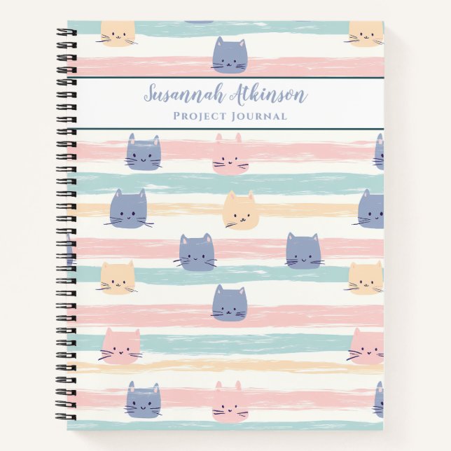 Carnet Bande de chat mignonne (Devant)