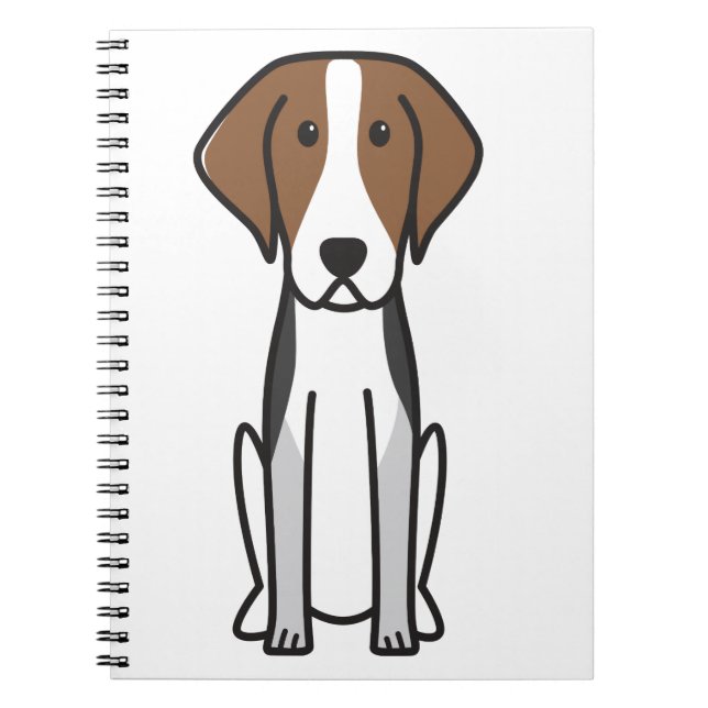 Carnet Bande dessinée de chien de fox-hound américain (Devant)