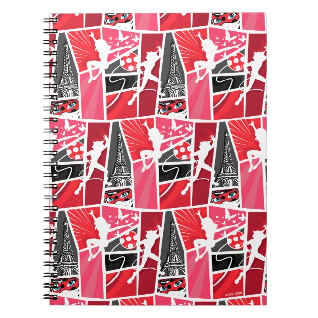 Carnet Bande dessinée Miraculaire Ladybug Paris Motif (Devant)