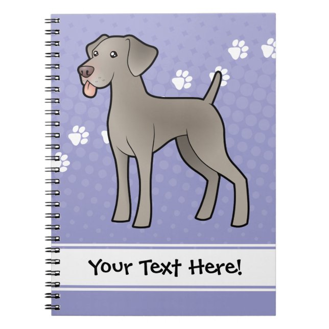 Carnet Bande dessinée Weimaraner (Devant)