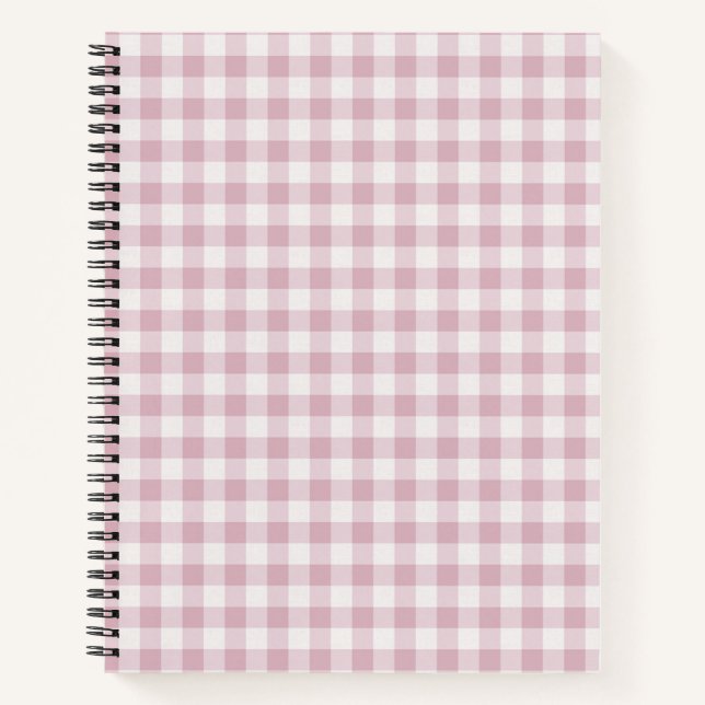 Carnet Bande En vichy rose (Devant)