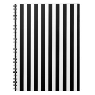 Carnet Bandes de bonbons noir et blanc