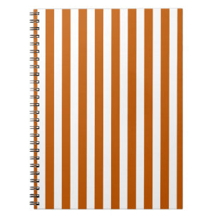 Carnet Bandes de bonbons orange et blanc brûlés