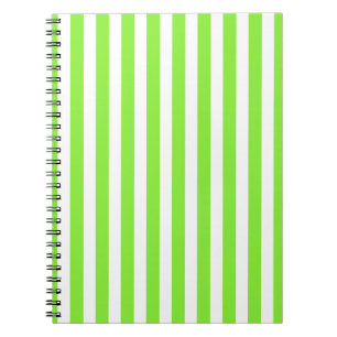 Carnet Bandes de bonbons vert et blanc de chaux