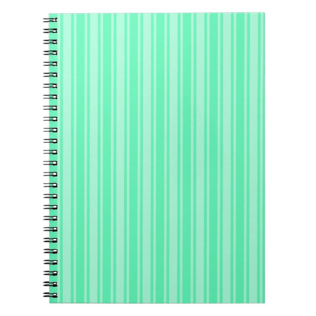 Carnet Bandes de bonbons vertes à la menthe (Devant)