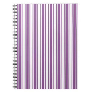 Carnet Bandes de bonbons violettes et blanches