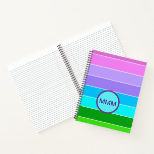 Carnet Bandes de couleurs de sirène