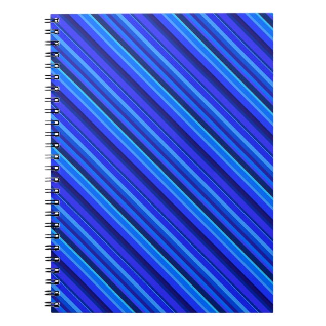 Carnet Bandes diagonales bleues (Devant)