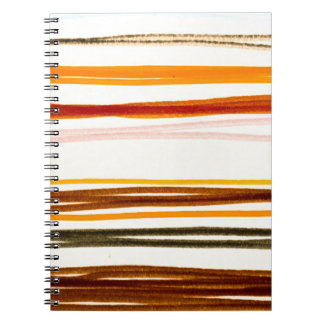 Carnet Bandes géométriques, aquarelle orange