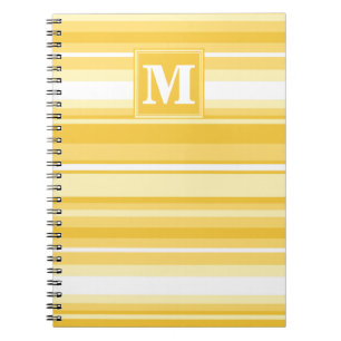 Carnet Bandes jaunes monogrammes