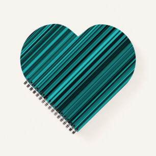 Carnet Bandes noires turquoises