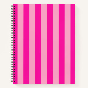 Carnet Bandes verticales rose chaud