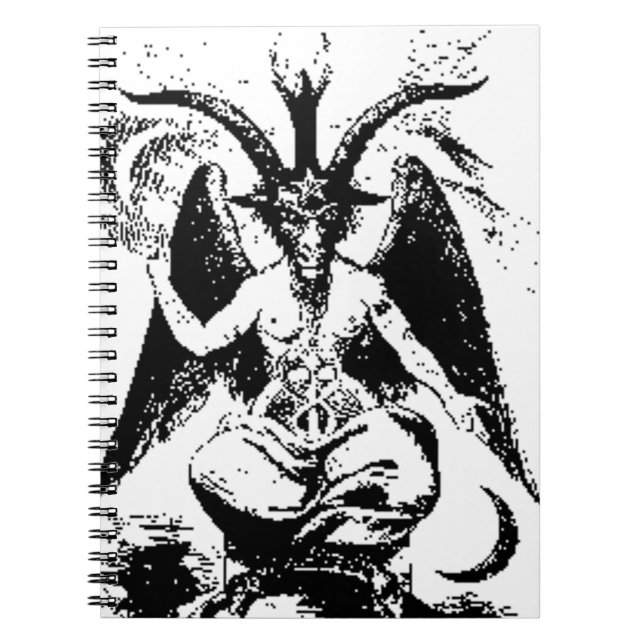 Carnet Baphomet noir vintage (Devant)
