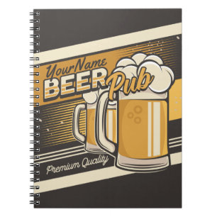 Carnet Bar de pub de bière froide Premium personnalisé 