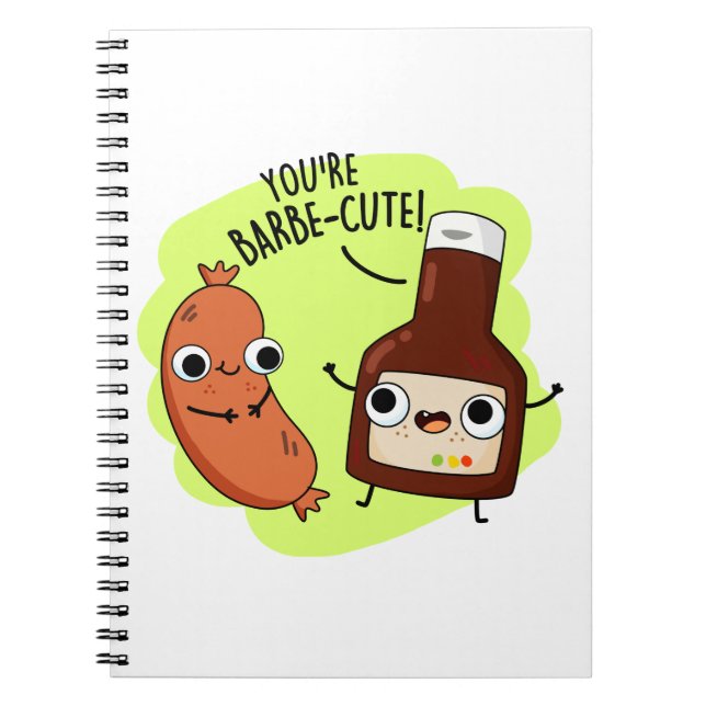 Carnet Barbe-cute Blague drôle de barbecue  (Devant)