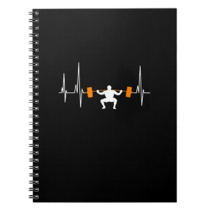 Carnet Barbell Weighting Heartbeat Cool de construction d