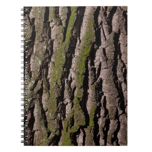 Carnet Barbier chêne moss tronc bois (Devant)