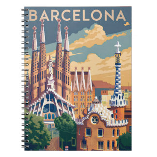 Carnet Barcelone Espagne vintage