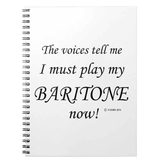 Carnet Baritone Voices dit qu'il faut jouer (Devant)