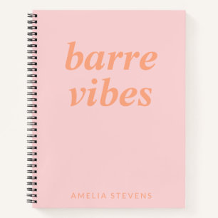 Carnet Barre Vibes Pink Orange Ballet Danseur Personnalis