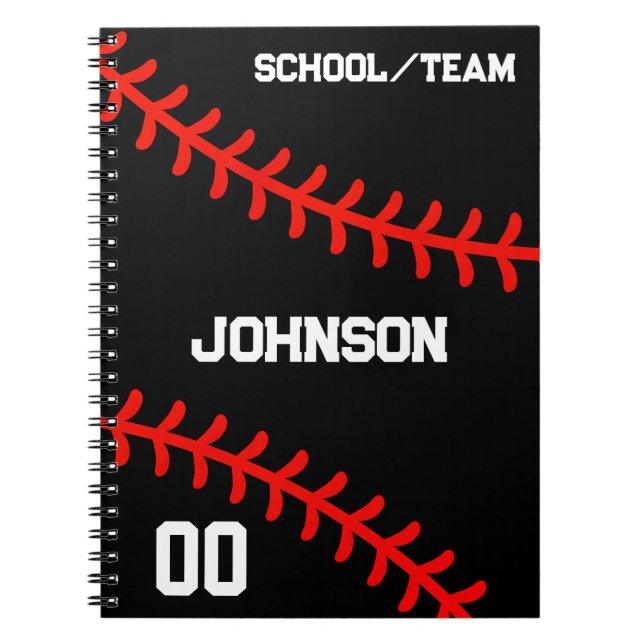 Carnet Baseball Personalized Team Sport  (Devant)