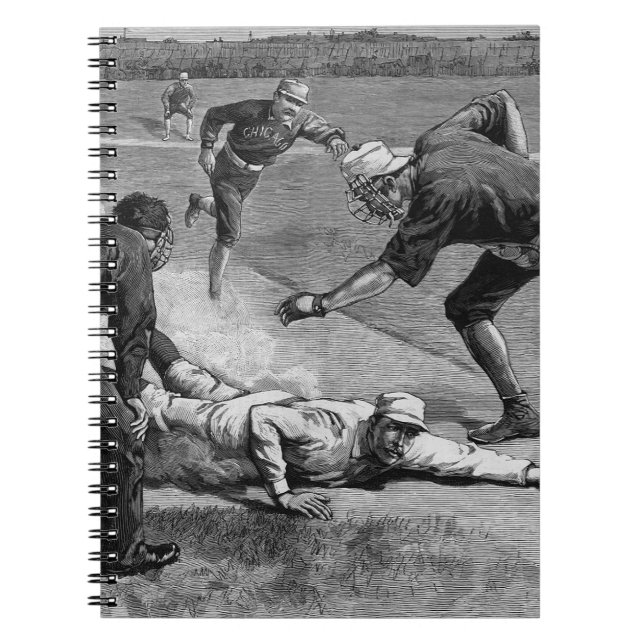 Carnet Baseball vintage par Thure De Thulstrup, 1885 (Devant)