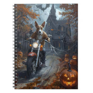 Carnet Basenji équitation moto Halloween effrayant