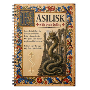 Carnet Basilic, Art de Bestiaire Médiéval