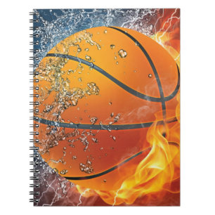 Carnet Basket-ball à flammes