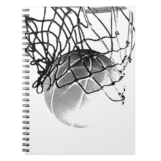 Carnet Basket-ball noir et blanc (Devant)