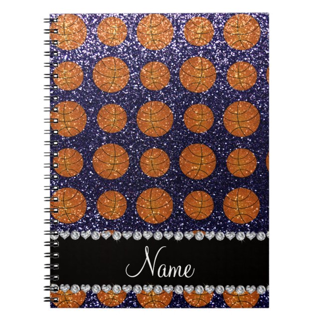Carnet Basket-balls nommés personnalisés de parties (Devant)